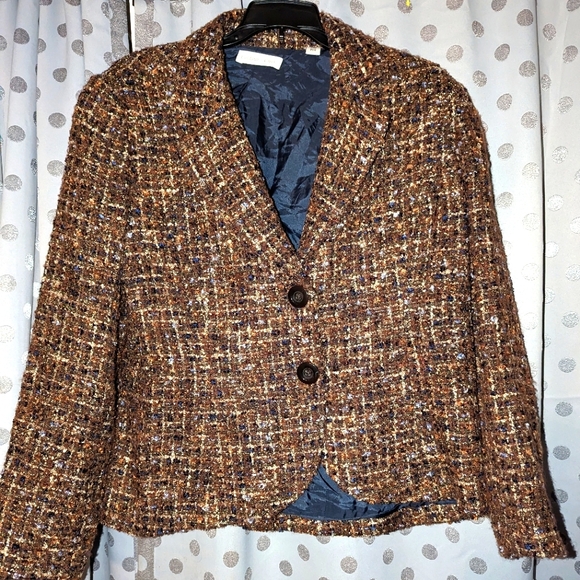 Wool Blend Tweed Blazer P14 - Picture 1 of 11